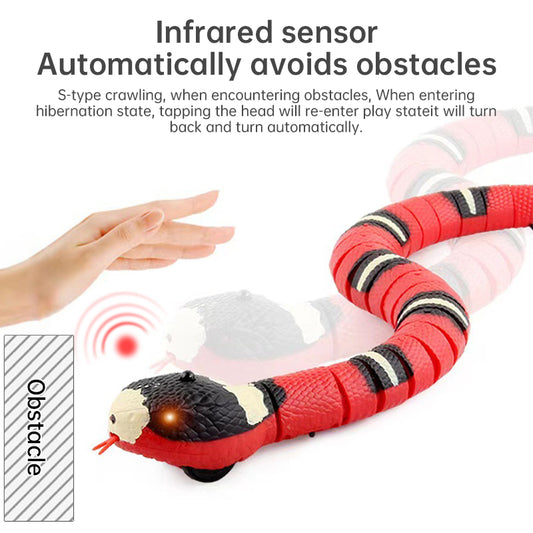 USB Rechargeable Interactive Cat Toy with Smart Sensing, an Automatic Electronic Snake for Kittens' Indoor Play.