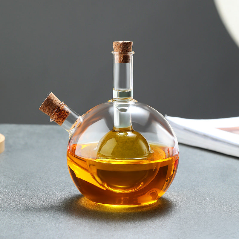 Kitchen Storage Sealed Bottles, Double-layer 2-in-1 Glass Bottles, Oil, Vinegar, Sauce, Seasoning Bottles, Kitchen Tools