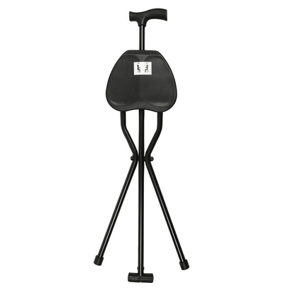 Cane with Seat Folding Walking Cane Chair, Stool Supports Up To 249.12lbs, 3 Legs Cane Seat Walking Stick 35.4 Inches Tall